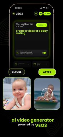 AI Video Generator: JEO 3 iPhone screenshot