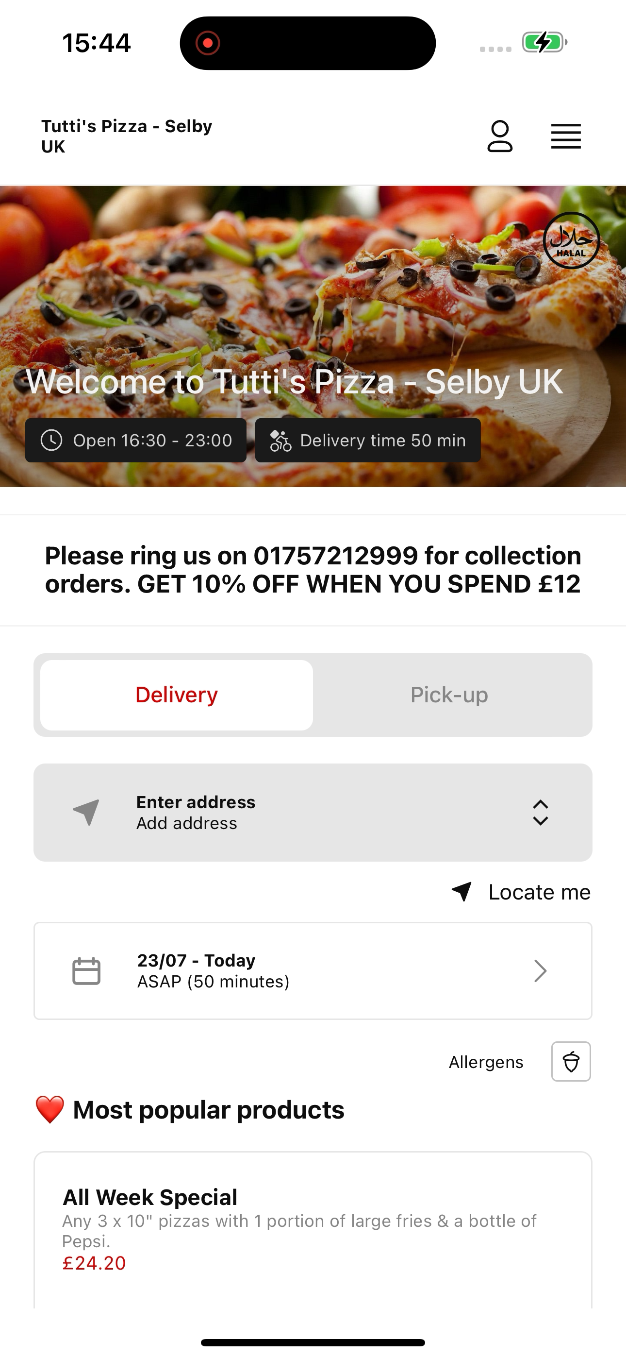 Tutti's Pizza UK screenshot 5