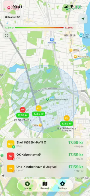 Cheap Fuel Radar: Denmark screenshot 1
