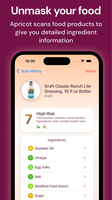 Apricot - Food Ingredient Scan Screenshot