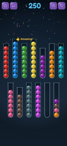 SORTED - ball sort game iPhone screenshot