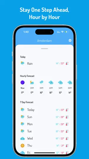 Cloudy - Cute Animated Weather screenshot 2