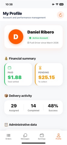 Fudi Driver: Delivery & Orders Screenshot 3 of 4
