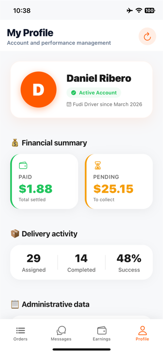 Fudi Driver: Delivery & Orders Screenshot 3 of 4