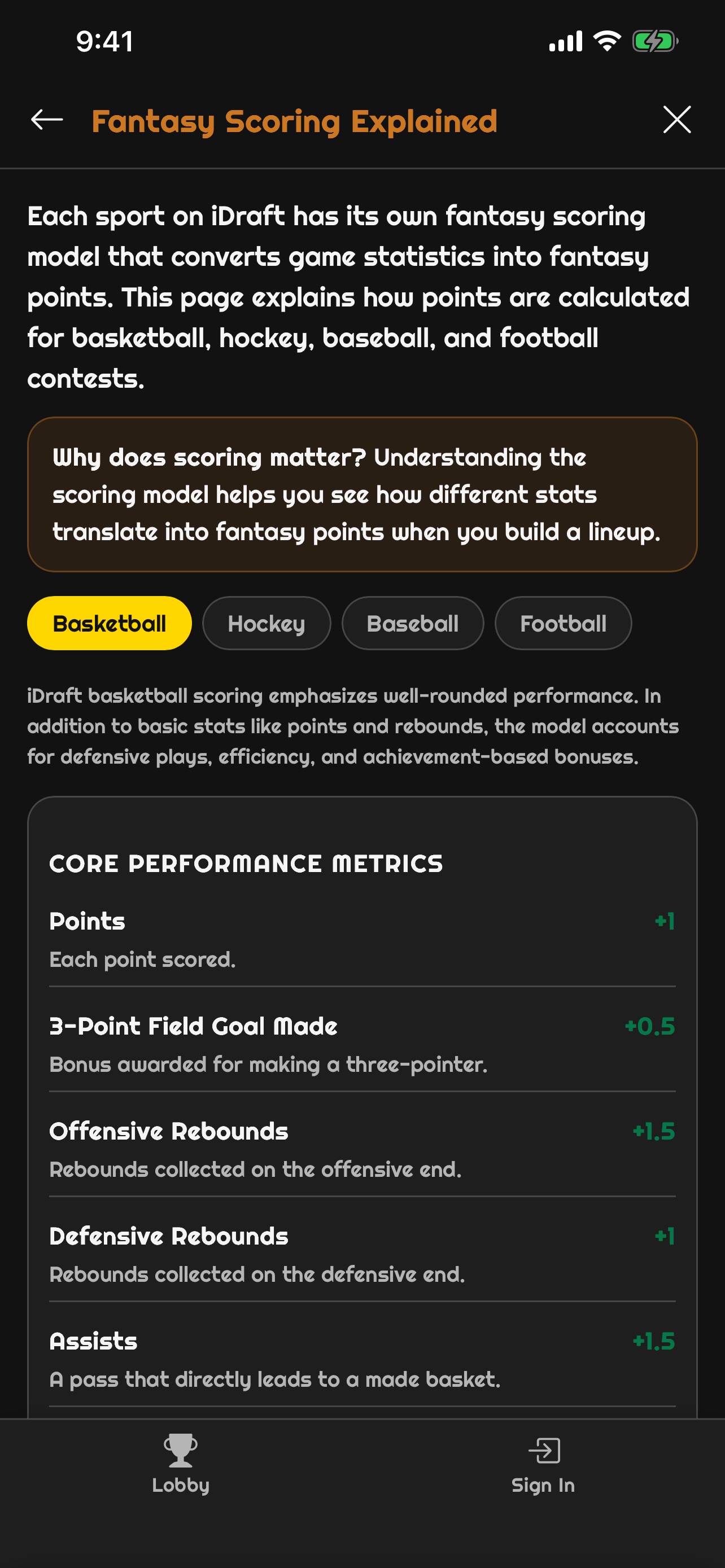 Screenshot 5 of iDraft Daily Fantasy Sports