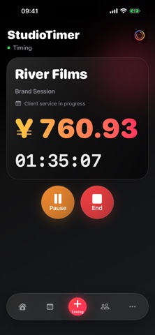 StudioTimer - Time Billing Pro iPhone screenshot