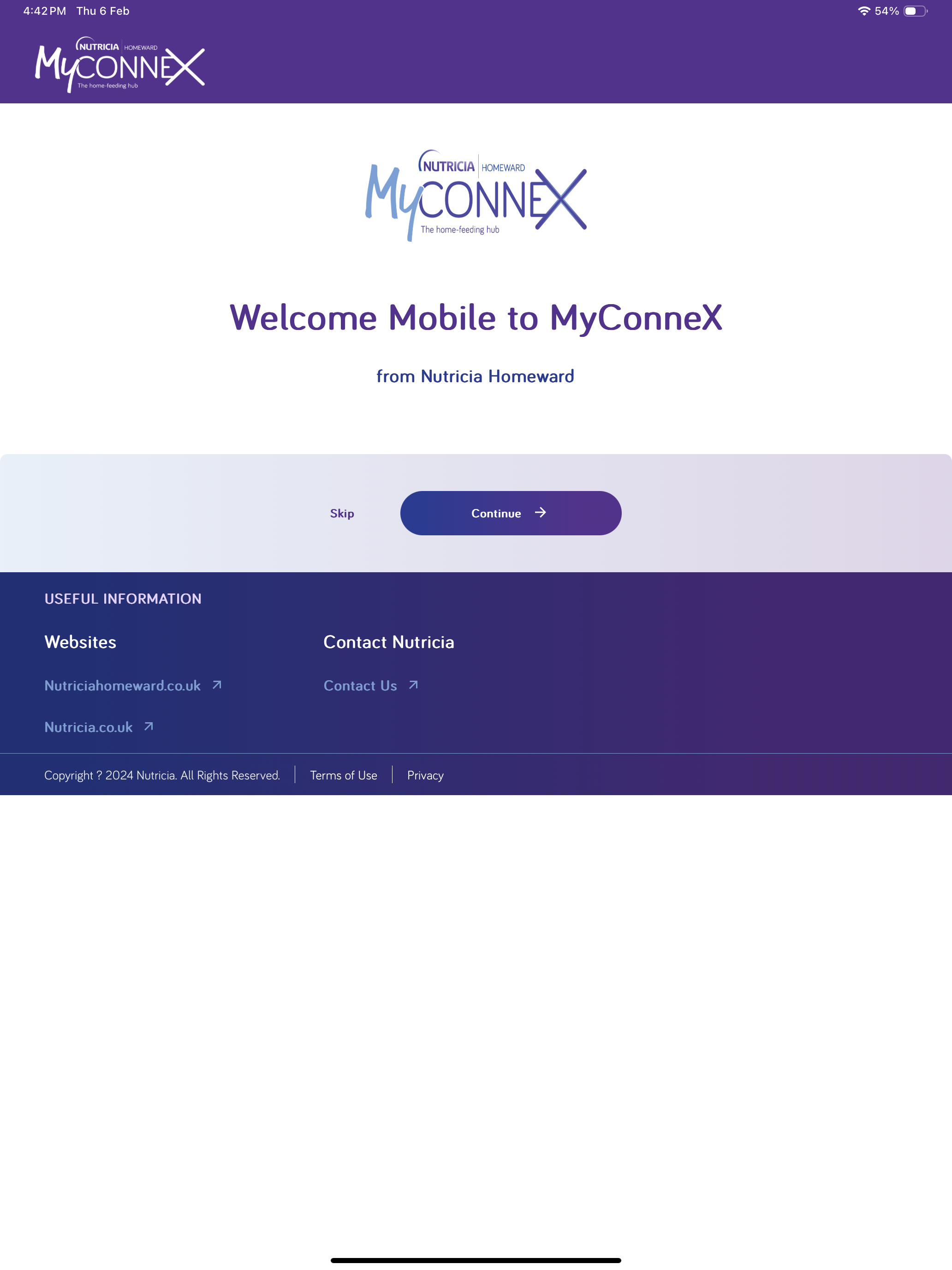 Nutricia Homeward MyConneX