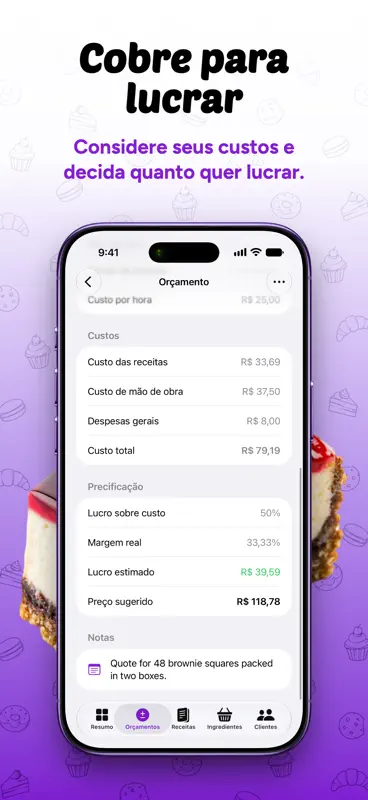 Pastri: Custos de receitas screenshot 4 of 7