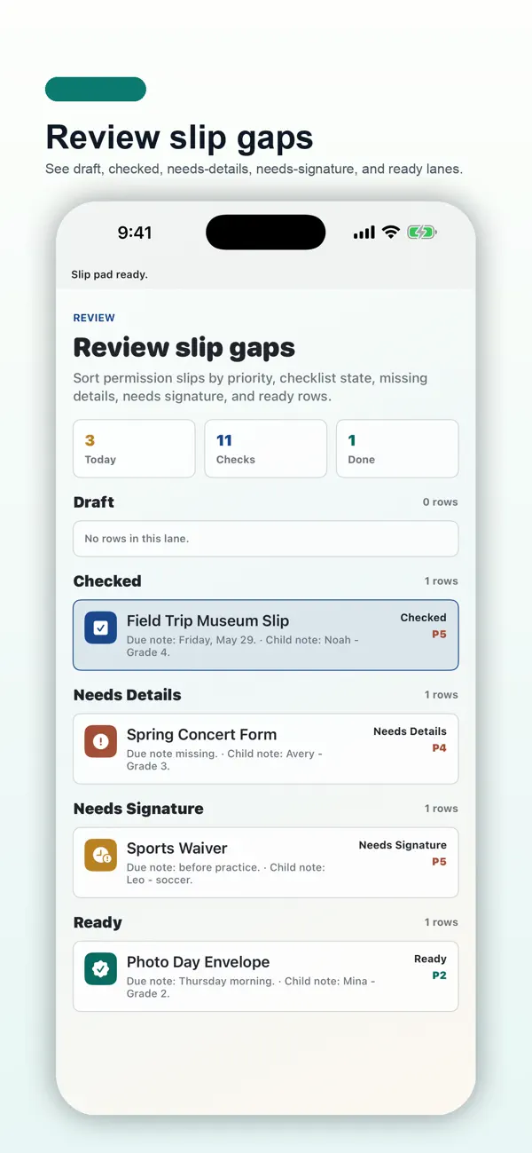 Screenshot #3 pour School Permission Slip Pad