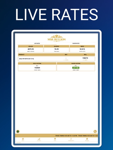 MSR Bullion iPad screenshot