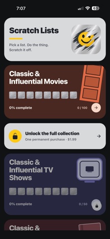 Scratch Lists screenshot