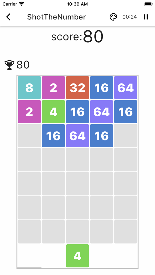 #8. Drop & Shot Number (iOS) Podle: Gyuhyeon Jeon