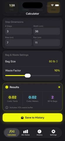 Concrete: Mix Calculator screenshot