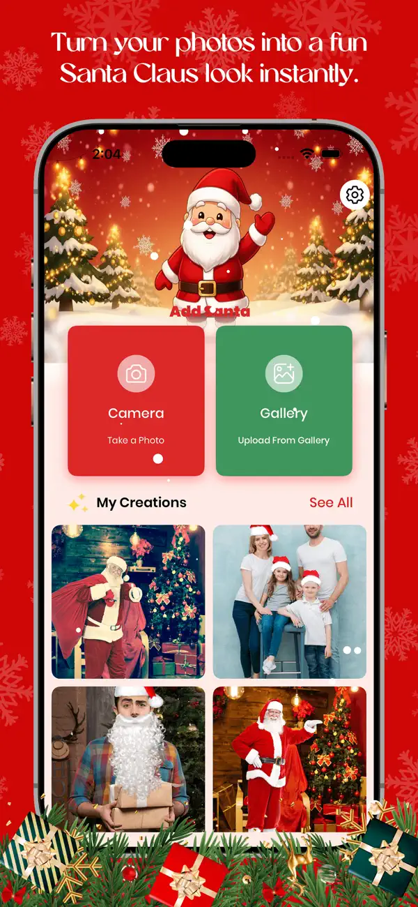 Screenshot #1 pour Add Santa to your photo