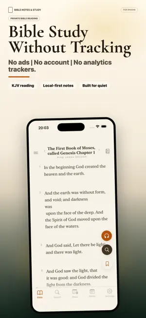 KJV Bible Reader & Notes screenshot 1