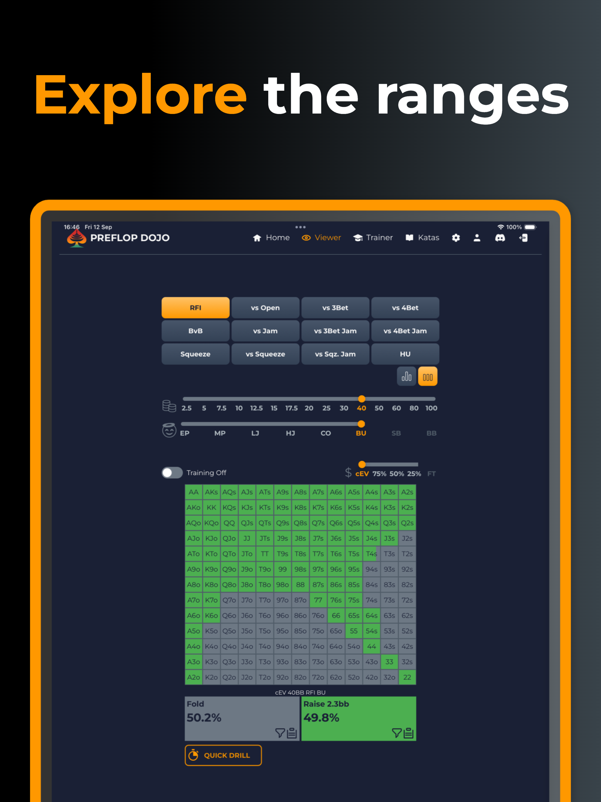 Preflop Dojo: Poker Trainer screenshot 10