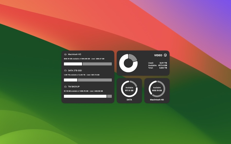 #2. Disk Usage - Widgets (macOS) Által: Guang Hui YANG
