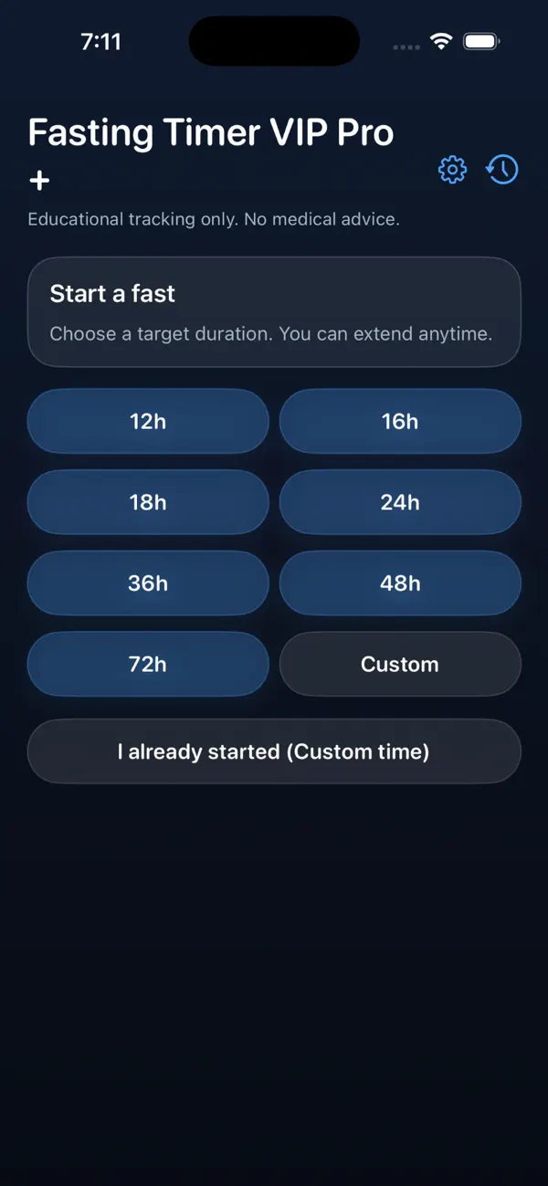 Screenshot #1 pour Fasting Timer Pro