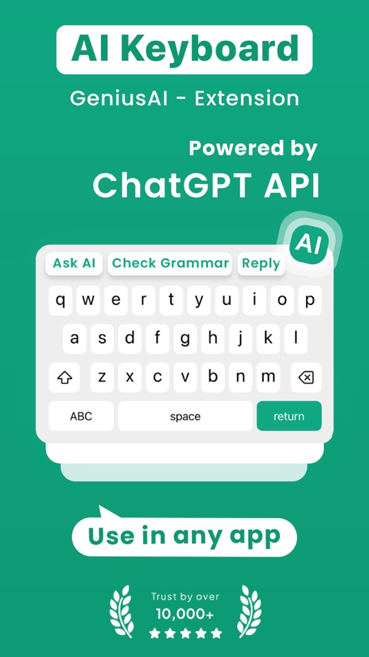 #1. AI Keyboard - Grammar Check (iOS) By: Pixelab LLC