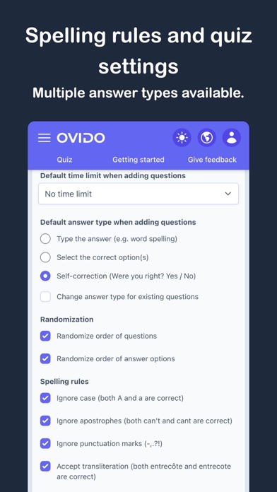Ovido: Flashcards & Quiz Maker Screenshot