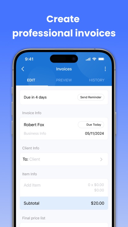 BillUp: Easy Invoice Maker