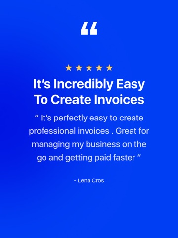 InvoiceGo Simple Invoice Maker iPad screenshot