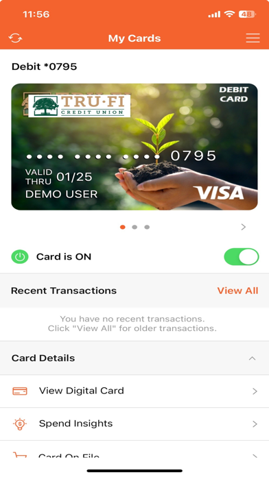 TRUFI CU CARD Screenshot
