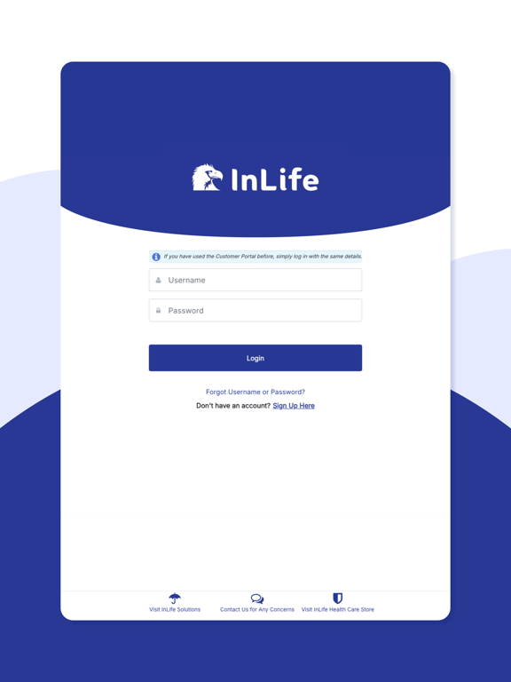 InLife App iPad screenshot 1 - Finance app