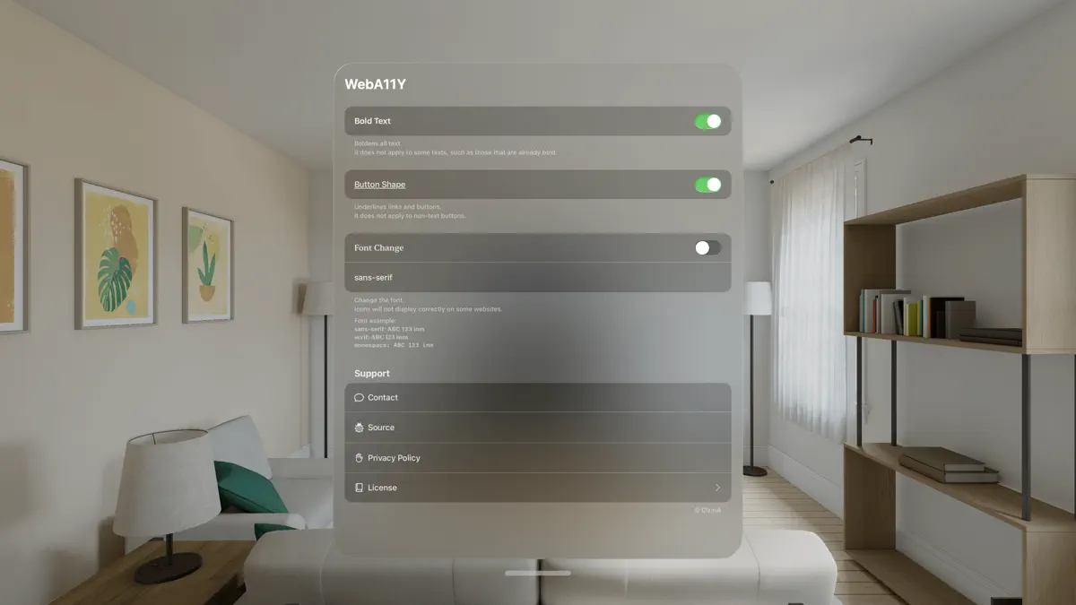 WebA11Y screenshot 1