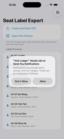 Desk Seat Planner · Screenshots 4