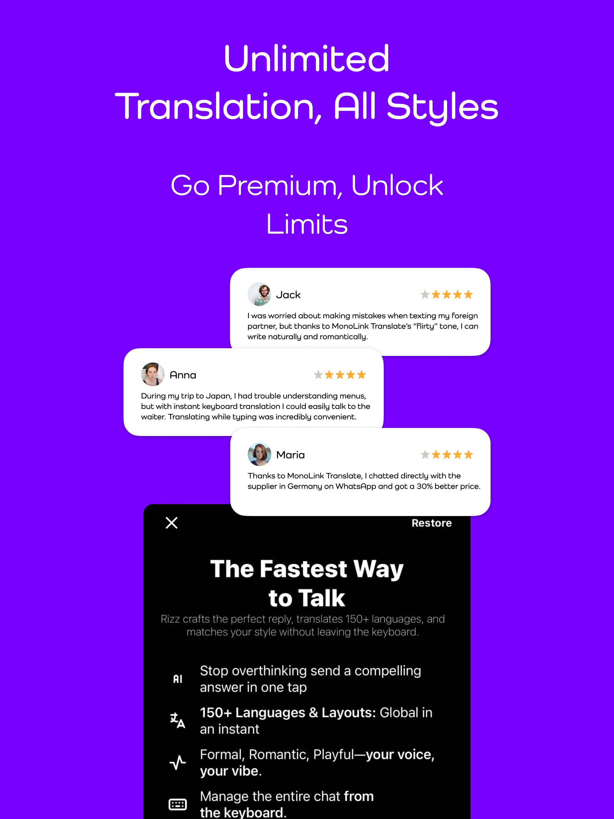 Monolink Translate Keyboard