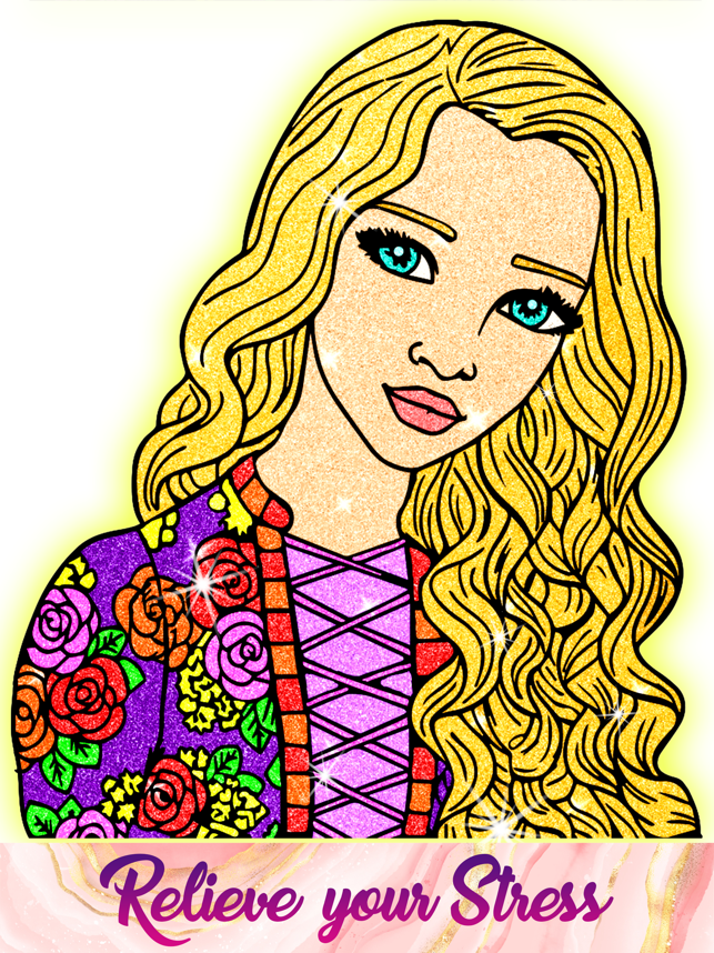 ‎Glitter Color By Number Pages Screenshot
