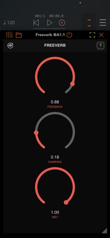 Callback Freeverb screenshot