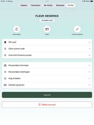 Floranzo iPad screenshot