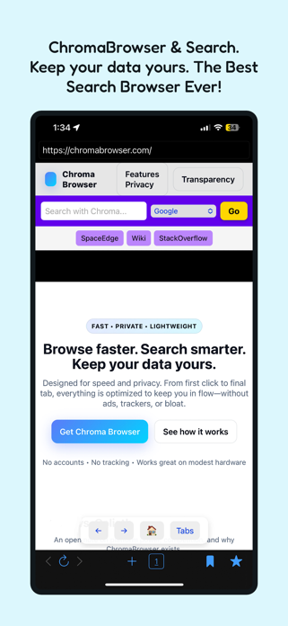 ChromaSearch All Anon Browser Screenshot 1 of 4