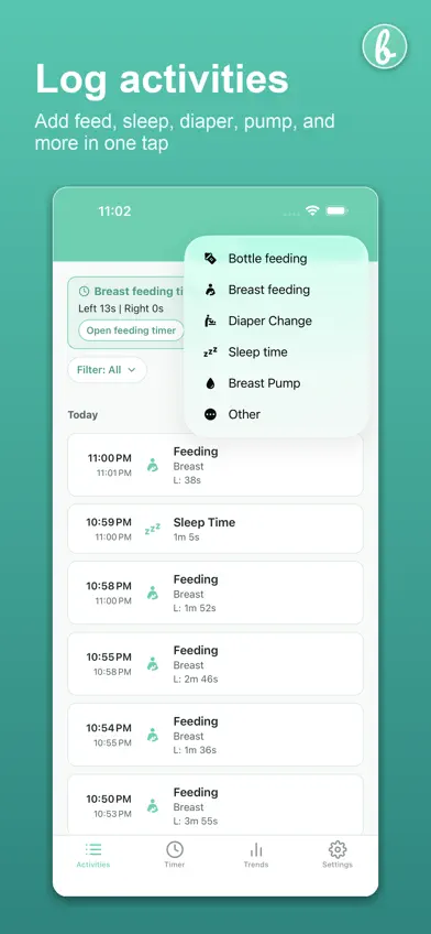 BoobieTime: Baby Tracker screenshot 3