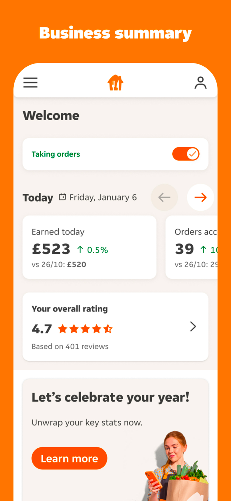 Just Eat Takeaway Partner Hub screenshot 2