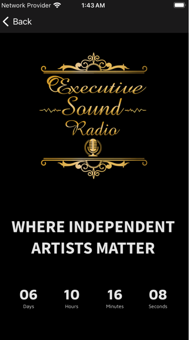 Executive Sound Radio  App Screenshot