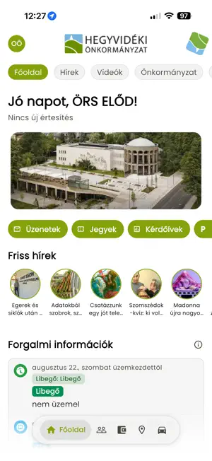 Hegyvidék alkalmazás screenshot 1