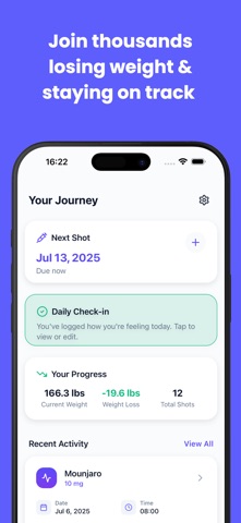GLP-1 Tracker: Shots & Weight Screenshot 1 of 4