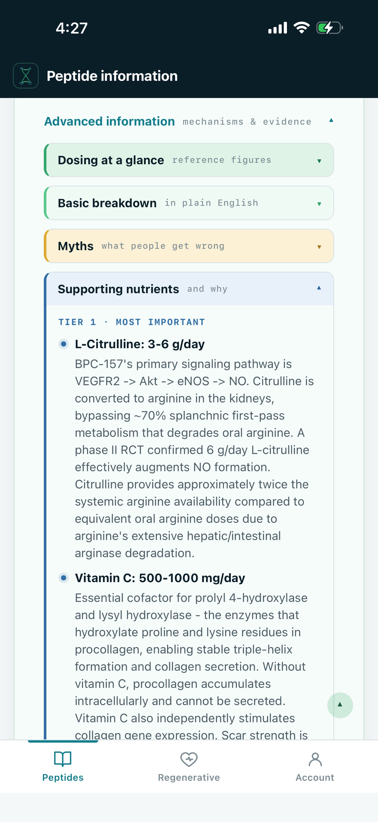 Screenshot 6 of The Peptide Supplement