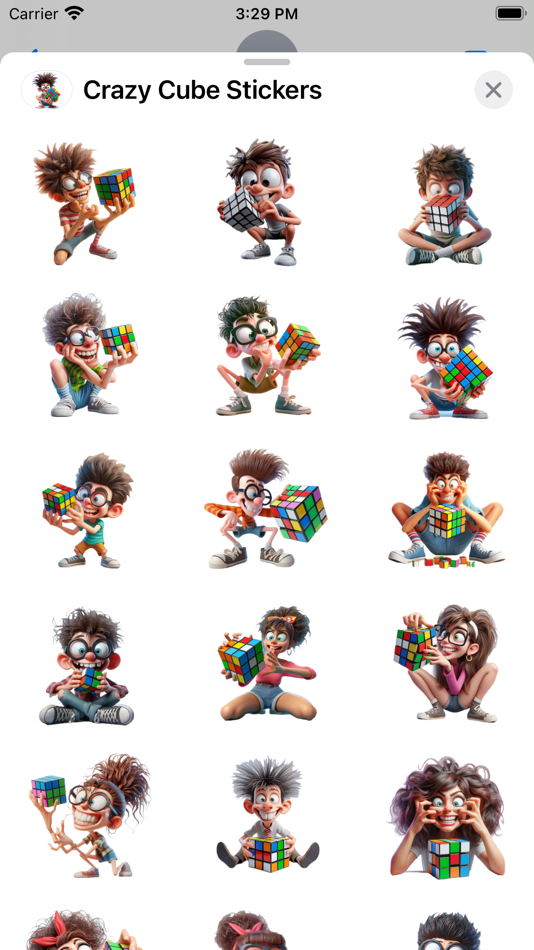 #1. Crazy Cube Stickers (iOS) Podle: Paul Scott
