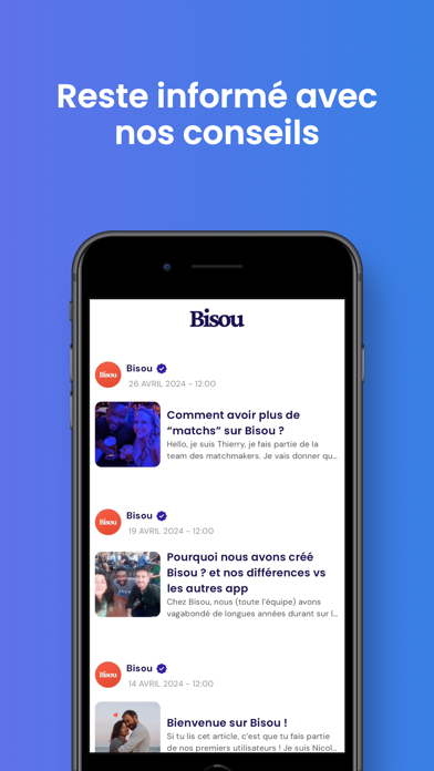 Bisou : agence de rencontre Screenshot