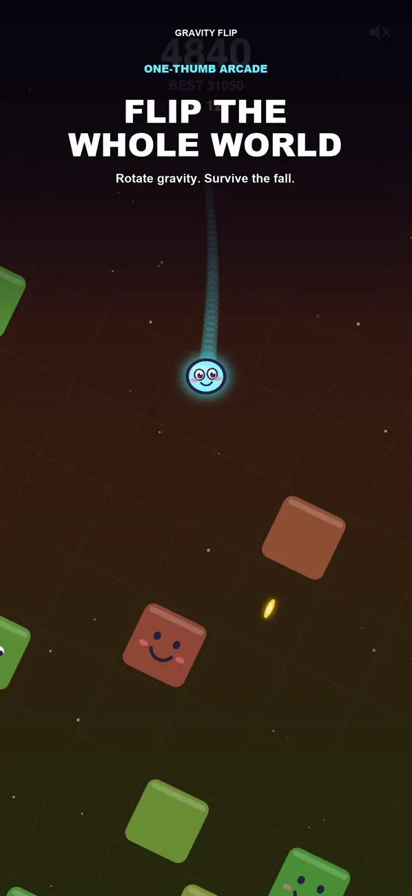Screenshot #1 pour Gravity Flip: Block Shift