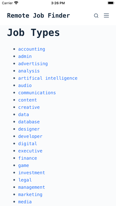 Remote Job Finder Screenshot