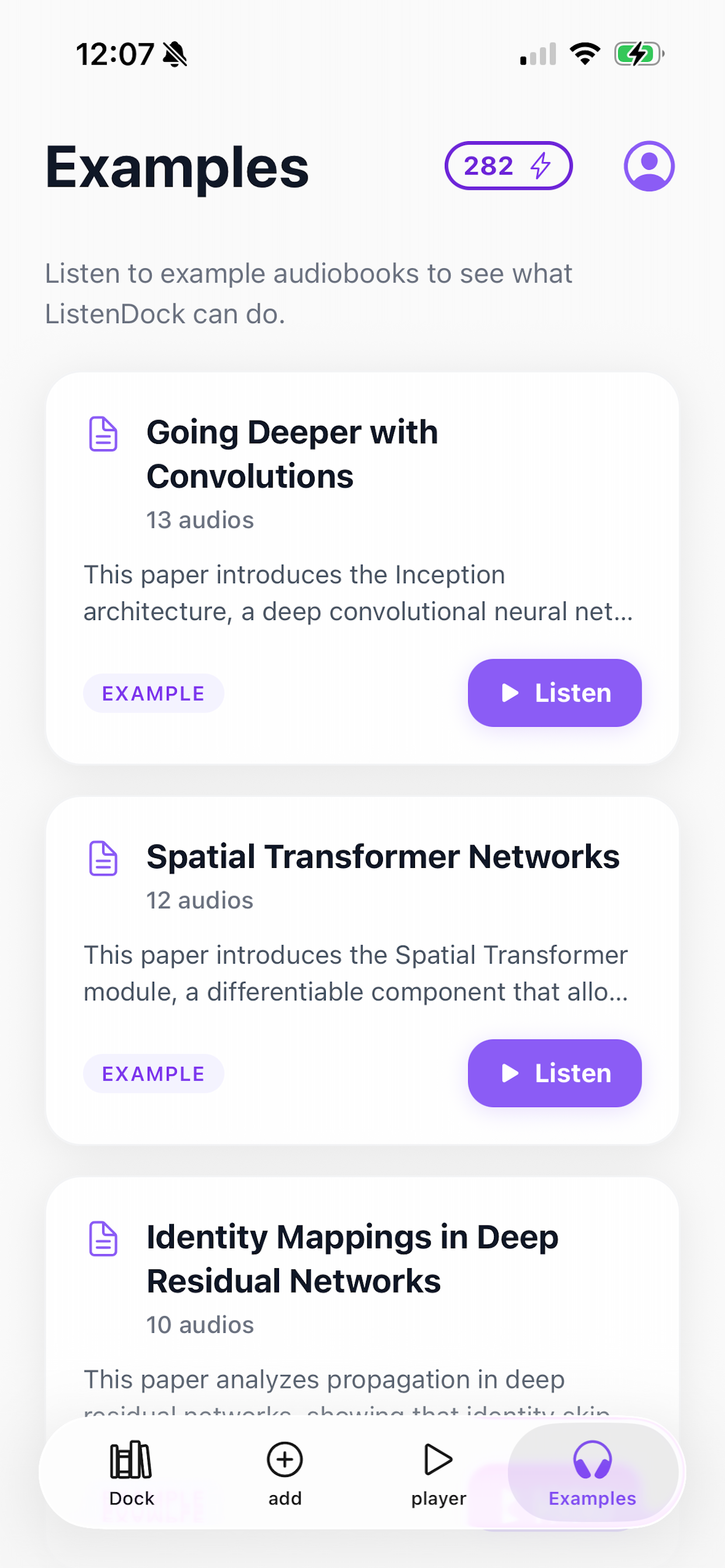 ListenDock: Text to Speech