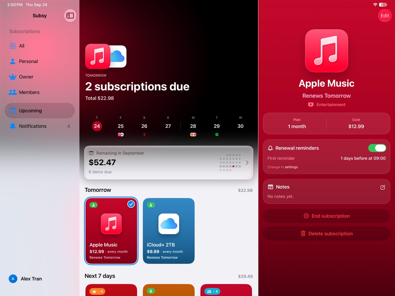 Screenshot 7 of Subsy - Subscription Tracker