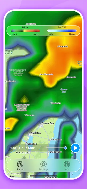 Rain Radar Pro - Live Forecast screenshot 9 of 10