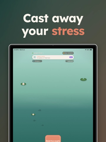 Reelaxed: Cozy Fishing Game iPad screenshot