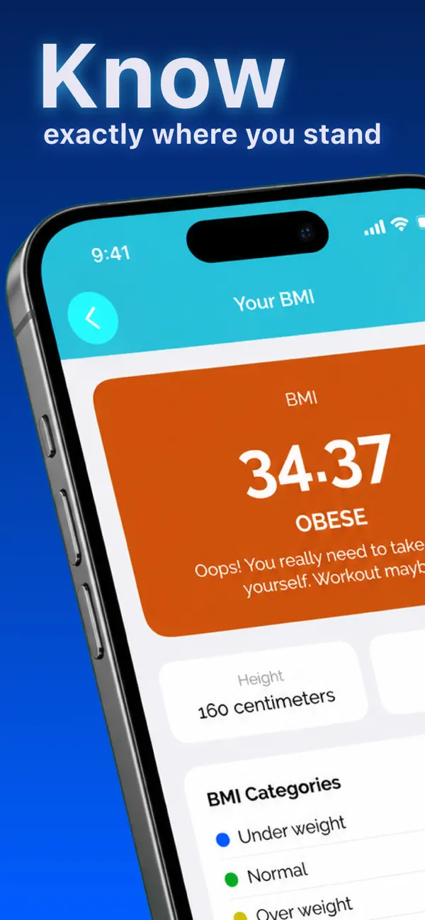 Screenshot #1 pour BMI and BMR - Body Transform